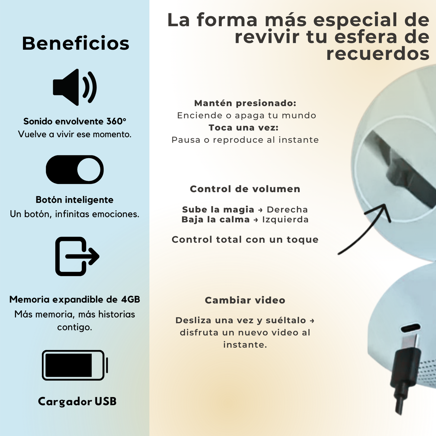 Esfera de Cristal - Revive tus Recuerdos